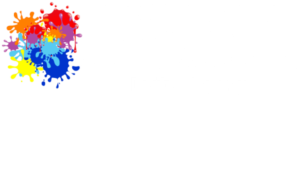 Splattered Paint Marketing white logo